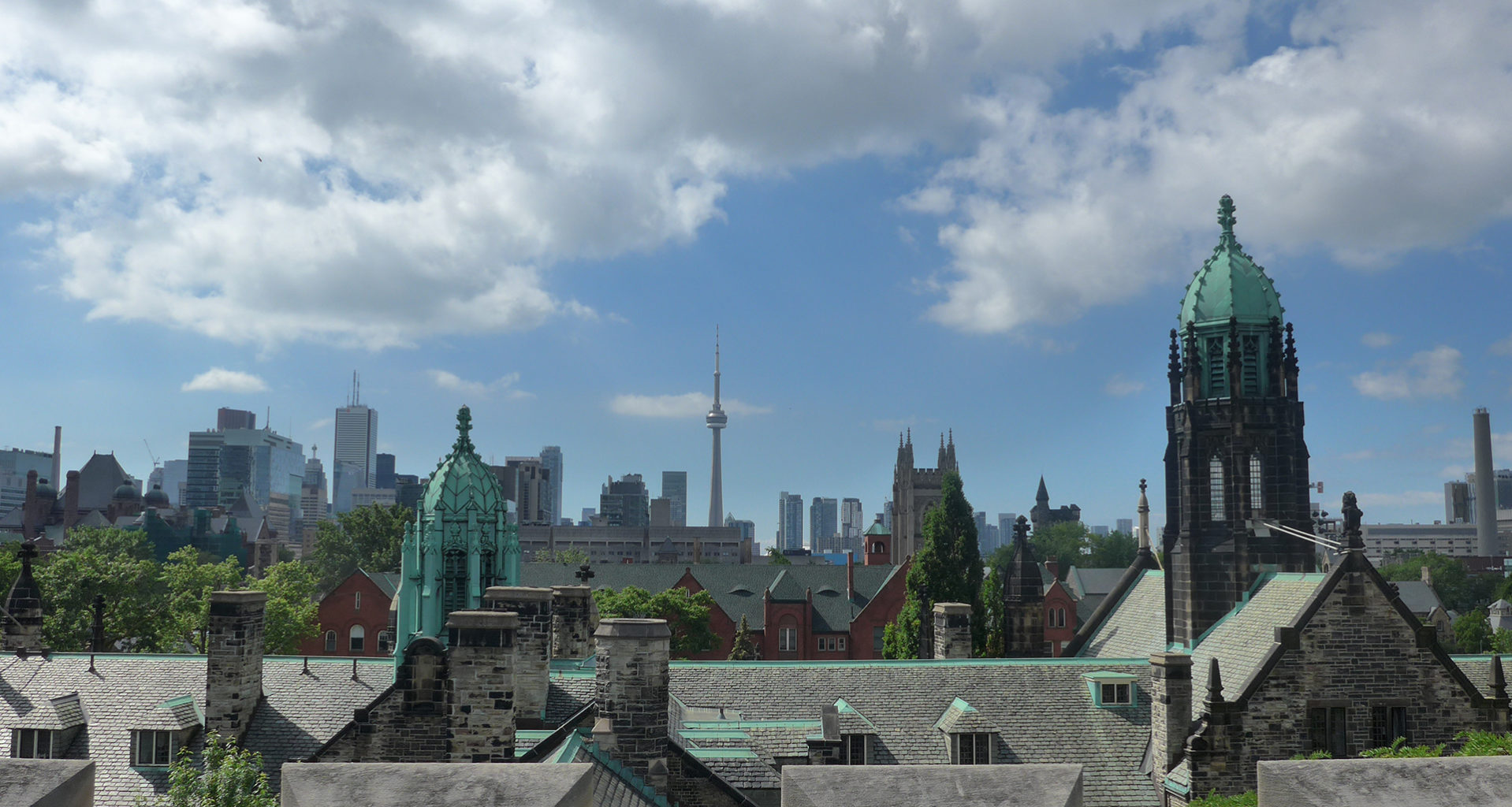Trinity College Roof Top View of the City