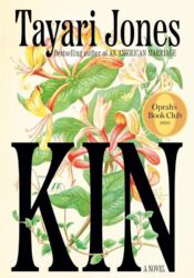 Kin in large black all caps at the bottom half of the page with plant life in the background, some weaving through the letters.